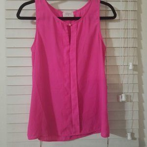 Everly Small Chiffon Key Hole Front Tank Top Blous